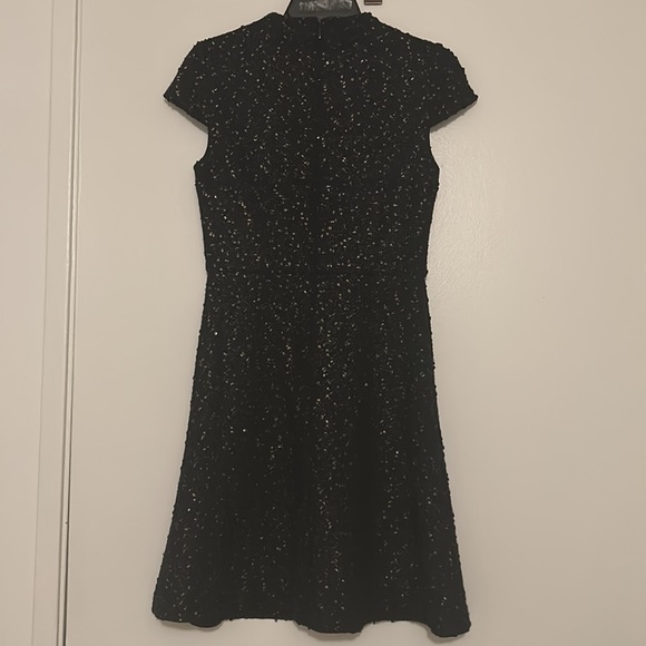 Vince Camuto Boucle’ Fit & Flare Dress Dress - Size 4, navy. - Picture 3 of 5